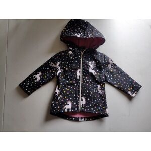 Body Glove Unicorn Star Print Hooded Jacket Kids‎ Girl 18M Cute